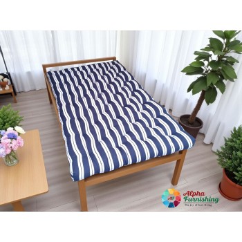 Sale Active 3 X 6 Feet Single Bed White Cotton Mattress/Gadda, Medium Soft Foldable - Blue (36 x 72 Inch)